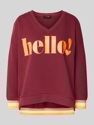 Sweatshirt mit Statement-Print und V-Ausschnitt von miss goodlife Bordeaux - 8