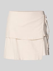spódnica mini z dodatkiem lnu model 'Sina' od JJXX - 3