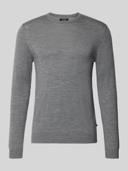Sweter z dzianiny z prążkowanymi wykończeniami model 'Margrate' od Matinique - 8