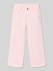 Jeansy o kroju straight fit z elastycznym pasem Model 'Palazzo' od GUESS Fuksjowy - 17