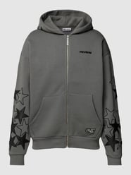 Sweatjacke mit Kontrastbesatz von REVIEW Schwarz - 18