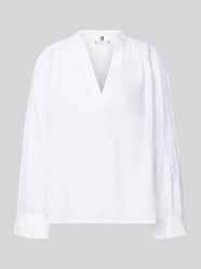 Bluzka lniana w kroju relaxed fit z czystego lnu od Tommy Hilfiger - 36