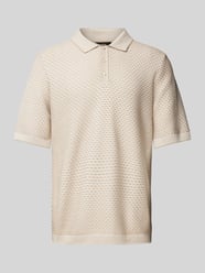 Regular Fit Poloshirt mit kurzer Knopfleiste Modell 'Flavius' von Cinque Beige - 29