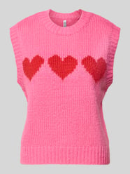 Regular Fit Pullunder aus grobem Strick Modell 'JOVE' von PIECES - 8