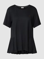 T-Shirt mit Streifenmuster von comma Casual Identity Schwarz - 1