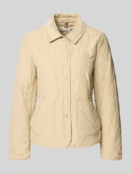 Slim fit gewatteerd jack van katoenmix van Tommy Hilfiger Beige - 28