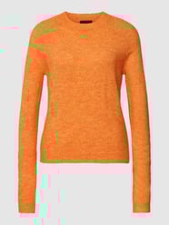 Gebreide pullover met ronde hals, model 'JULIANA' van Pieces Oranje - 2