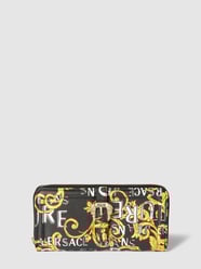 Portemonnaie mit Allover-Print von Versace Jeans Couture Schwarz - 38