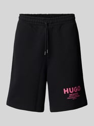 Baggy Fit Sweatshorts mit Label-Print Modell 'Nomario' von Hugo Blue - 17