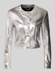 Korte blazer in metallic van Marc Cain Grijs / zwart - 10