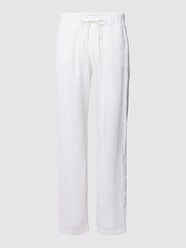 Leinenhose mit elastischem Bund Modell 'PANTALACCIO' von Zeybra Weiß - 36