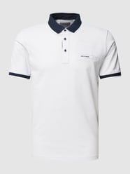 Poloshirt met labeldetail van Pierre Cardin Grijs / zwart - 26