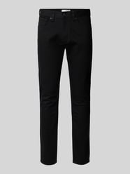 Slim Fit Jeans im 5-Pocket-Design Modell 'LEON' von SELECTED HOMME Schwarz - 22