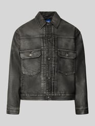 Regular Fit Kunstlederjacke mit Label-Detail von HUGO Blue - 1