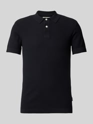 Koszulka polo o kroju super skinny fit z fakturowanym wzorem model ‘AIDEN’ od Blend - 33