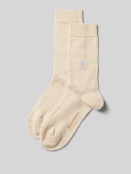 Socken in unifarbenem Design Modell 'LADY' von Burlington Beige - 11