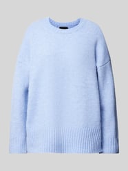 Langarm Pullover mit Seitenschlitzen Modell 'NANCY' von Pieces Blau - 36