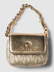 Etui na słuchawki dokanałowe z detalami z logo model ‘CASE’ od MICHAEL Michael Kors Złoty - 1