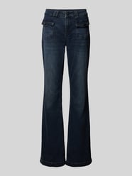 Flared Fit Jeans aus reiner Viskose mit Cargotaschen von MAC Blau - 22