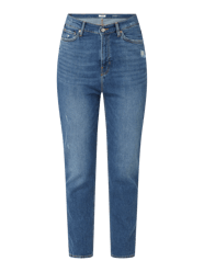 Mom Fit Jeans im Used-Look von QS Blau - 26