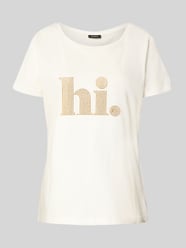 T-Shirt mit Strasssteinbesatz und Rundhalsausschnitt von More & More - 28