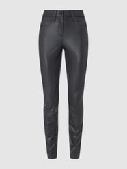 Leggings in Leder-Optik Modell 'RAY 5 POCKET' von Cambio Grau - 7