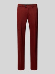 Regular fit stoffen broek met persplooien, model 'Peaker' van Hiltl Bordeaux - 14