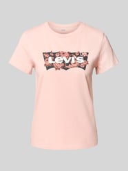T-shirt met labelprint en ronde hals van Levi's® Fuchsia - 34