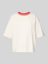 Oversized T-Shirt mit geripptem Rundhalsausschnitt von Jake*s Casual - 30