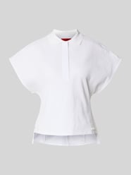 damski t-shirt o kroju regular fit z mieszanki bawełny i lnu model 'PESI' od MAX&Co. - 1