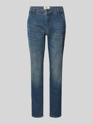 Used-Look-Jeans mit Eingrifftaschen Modell 'Montana' von MAC Blau - 48