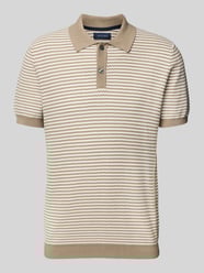Poloshirt met korte knoopsluiting van Christian Berg Men Beige - 5