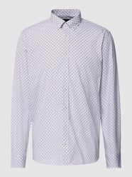 Business-Hemd mit Button-Down-Kragen von bugatti Weiß - 30
