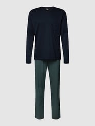 Pyjama aus reiner Baumwolle von Calida Blau - 44