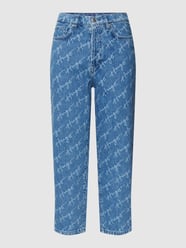 Jeans met all-over labelmotief van HUGO Blauw / turquoise - 9