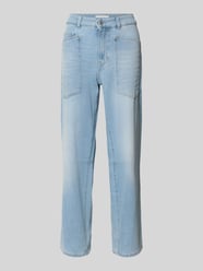 Jeansy o kroju straight fit z naszywanymi kieszeniami model 'Melly' od OPUS PANTS - 4