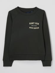 Sweatshirt met geborduurd logo  van Gant Grijs / zwart - 40
