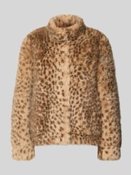 Regular fit imitatiebontjack van imitatiebont van Rich & Royal Beige - 1