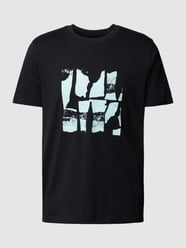 T-shirt met motiefprint van Esprit Zwart - 43