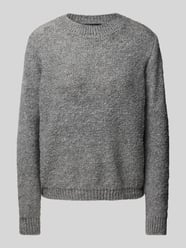 Gebreide pullover met ribboorden van More & More Grijs / zwart - 14