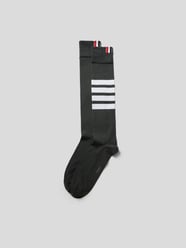 Socken mit Label-Print von Thom Browne Grau / Schwarz - 23