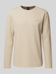 Longsleeve mit Label-Stitching Modell 'Tempesto' von BOSS Orange Beige - 2