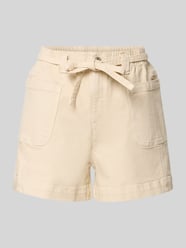 Szorty z nakładanymi kieszeniami i wiązanym paskiem od Jake*s Casual - 25