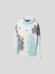 Hoodie im Batik-Look von MSGM Blau / Türkis - 26
