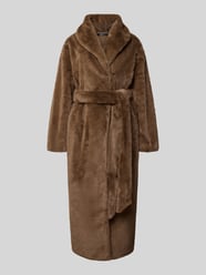 Mantel aus Kunstfell mit Bindegürtel von Gina Tricot - 2