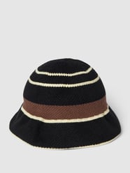 Czapka typu bucket hat z paskami w kontrastowym kolorze model ‘PANAMA’ od Jack & Jones Czarny - 8