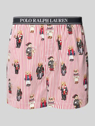 Szorty od piżamy o kroju regular fit z elastycznym pasem z logo od Polo Ralph Lauren Czerwony - 8