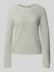 Gebreide pullover met raglanmouwen van QS Groen - 19