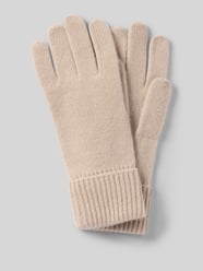 Handschuhe aus reinem Kaschmir mit gerippten Abschlüssen von Christian Berg Woman Beige - 16