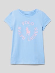 T-shirt met labelprint van Polo Ralph Lauren Teens Blauw - 35